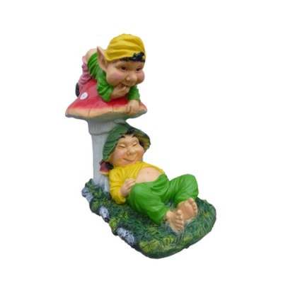 Arbeitslose und Faule Trolle fürn Garten 60cm Dekoration Statue Figuren Skuptur
