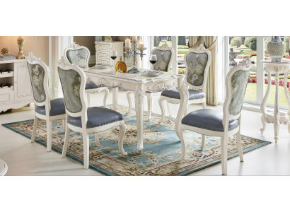 Klassischer Antik Stil Stuhl Echtholz  Textil Sessel Club Sitz Design Lounge