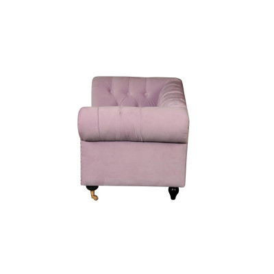 jvmoebel ®  Leder Sofa Couch - Design Polster Dreisitzer Couch Garnitur Rosa Neu