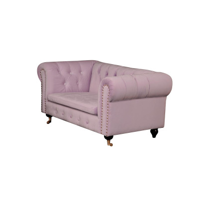jvmoebel ®  Leder Sofa Couch - Design Polster Dreisitzer Couch Garnitur Rosa Neu