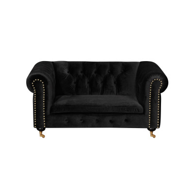 Chesterfield 2 Sitzer Klassische Luxus Barock Rokoko Sofa Textil Leder Couch