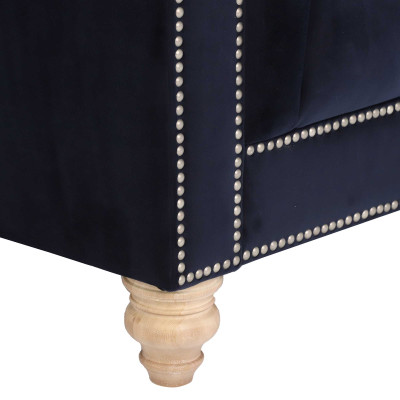 Chesterfield 4 Sitzers Klassische Luxus Barock Rokoko Sofa Textil Leder Couch