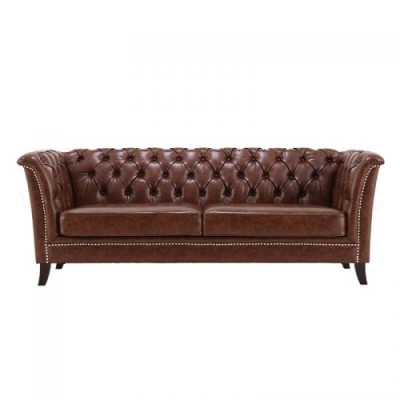 Chesterfield Leder Polster Design Sofa Luxus Couch Klassische Sofa 2 Sitzer Neu