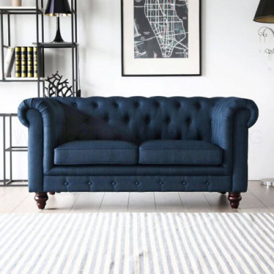 Englische Stil Möbel Chesterfield Zwei Sitzer Couch Pink Bunt Gelb Blau Sofa