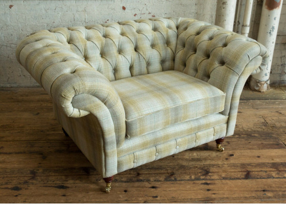 Chesterfield Sofa Couch Polster Garnitur 1,5 Sitzer Sofas Klassisch Einsitzer