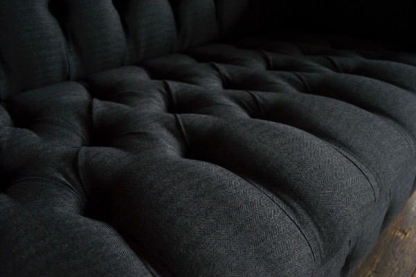 Textil Sofa Stoff Couch Chesterfield big sofas xxl Sitz Polster 185cm couchen