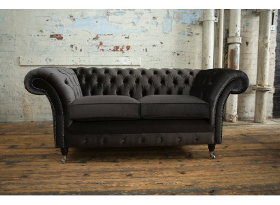 Chesterfield Sofa 2 Sitzer Polster Design Couchen Sofas Garnitur NEU Zweisitzer