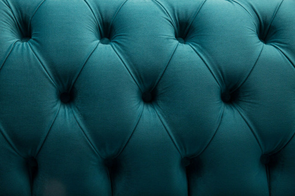 Sofas Chesterfield 3 Sitzer Couch Polster Sitz Textil Stoff Leder Couchen Turkis