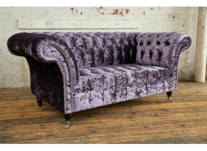 Chesterfield Polster Couch Stoff Couchen Sofa Sitz Garnitur Lehn Neu 2 Sitzer