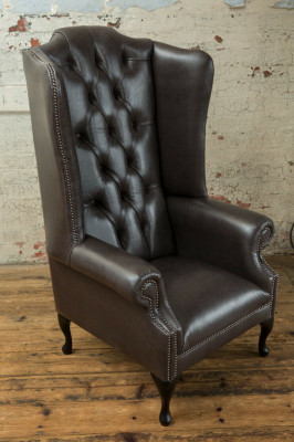 Chesterfield Ohrensessel Einsitzer Sofa Couch Relax Polster Samt Leder Stoff