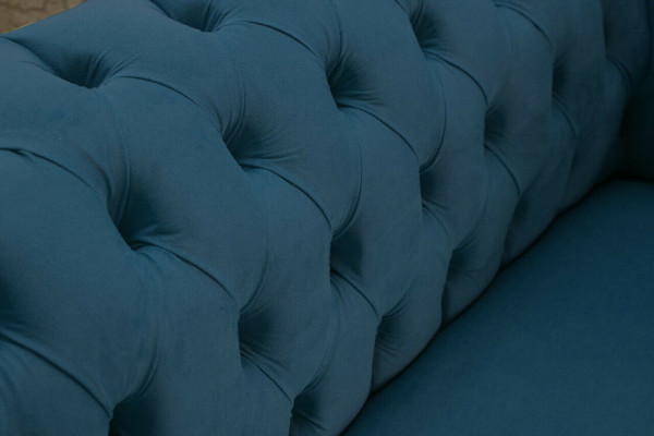 Design Polster Sitz Couch 2 Sitzer Garnitur Sofa Sofas Couchen Textil Stoff Grün
