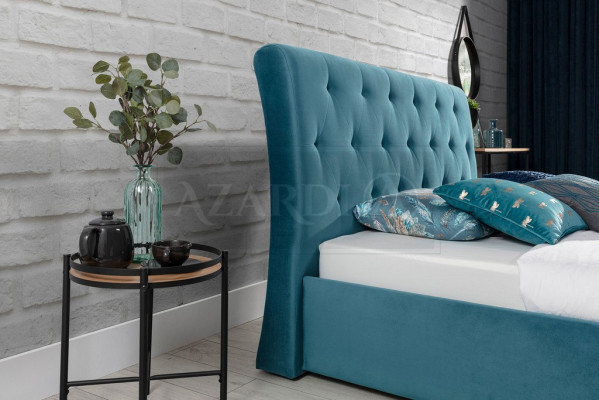 Bett Polster Design Luxus Doppel Hotel Betten 180x200cm Schlaf Zimmer Samt Neu