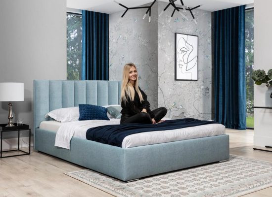 Blaues Bett Moderne Bettgestelle Polster Möbel Luxus Hotel Betten Schlafzimmer