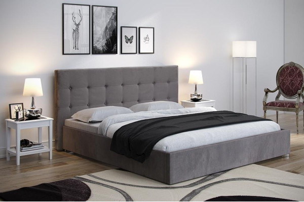 Bettgestelle Bett Schlafzimmer Betten Textil Leder Hotel Luxus Polster Design