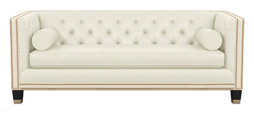 Beige Chesterfield Sofa Möbel Leder Wohnzimmer Modern Design Couchen Sofas Neu