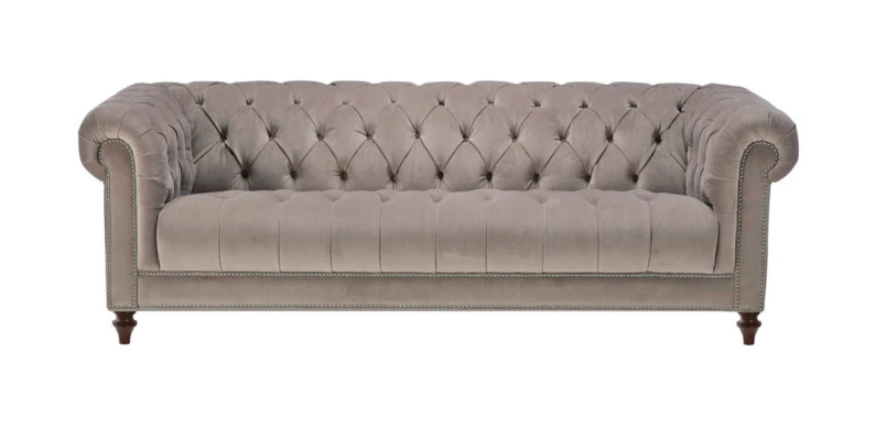 Braun Dreisitzer Stoff Wohnzimmer Design Couchen Polster Sofa Sofas xxl big neu