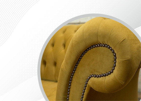 xxl Chesterfield Big Sofa Couch Polster Garnitur 4 Sitz Textil Sofas Couchen Neu
