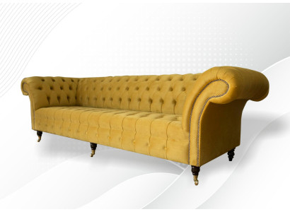 xxl Chesterfield Big Sofa Couch Polster Garnitur 4 Sitz Textil Sofas Couchen Neu