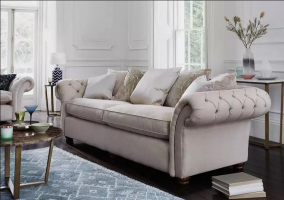 Landhaus Stil Möbel - Chesterfield Sofa Sitz Gemütliche Couch Stoff jvmoebel ®