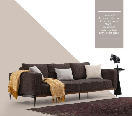 Zweisitzer Sofa 2 Sitzer Stoff Sofas Modern Design Wohnzimmer Grau