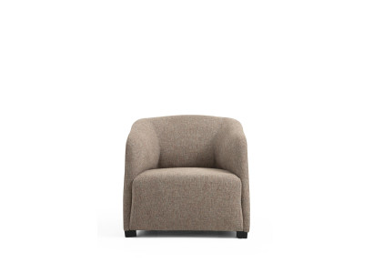 Sessel Ohrensessel Stoff Beige Wohnzimmer Polyester 1 Sitzer Modern