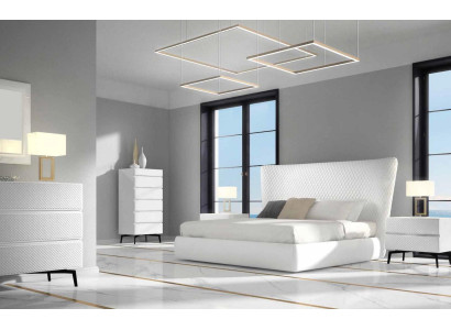 Bettrahmen Möbel Design Doppelbett Luxus Schlafzimmer Holz Kunstleder Bett Neu