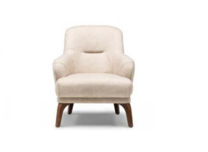 Stoffsessel Sessel Beige Polster Wohnzimmer Einsitzer Sitz Ohrensessel