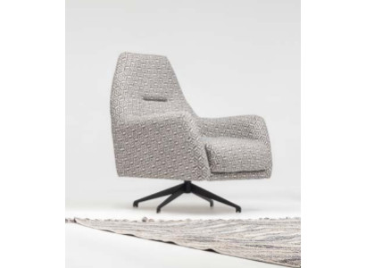 Sessel Wohnzimmer Ohrensessel Stoffsessel Grau Polster Einsitzer Sitz