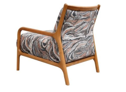 Sessel Klassischе Polstersessel Stoffsessel Stoff Holz Braun Einsitzer