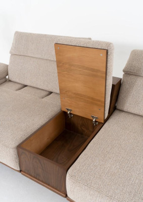 Wohnzimmer Viersitzer Luxuriöses Polstersofa Stoffcouchen Textil Möbel