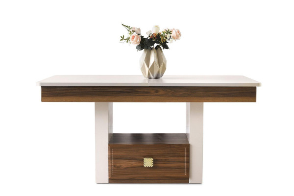 Beige Essgruppe Designer Holz Esstisch Polster 6x Stühle 7tlg Set Neu