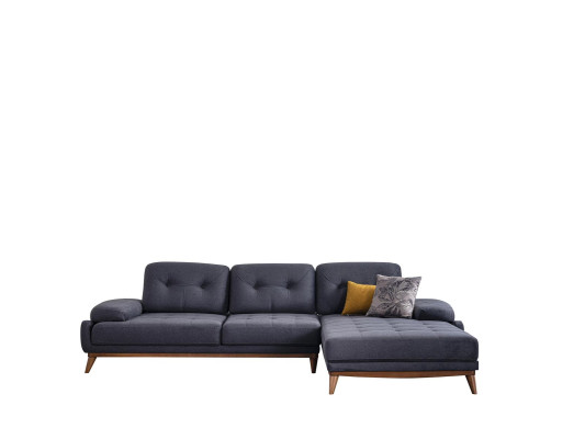 Blaues Wohnzimmer Ecksofa L-Form Couch Stilvolles Sofa Designer Sitzmöbel