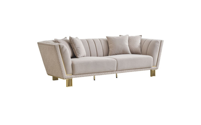 Wohnzimmer Weißes Sofa Designer 4-Sitzer Polstersofas Designer Couchen