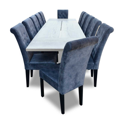Esstisch 12 x Stühle Esszimmer Set Essgruppe Moderne Stuhle Tisch 13tlg.