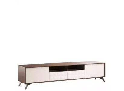 TV Schrank Moderner weißer Luxus Fernseher Ständer Kommode Wohnwand rtv