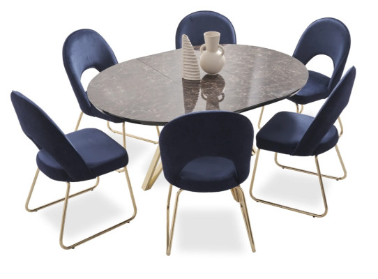 Luxus Esstisch Esszimmer Tisch Metall Gold Tische Esstische Möbel Einrichtung