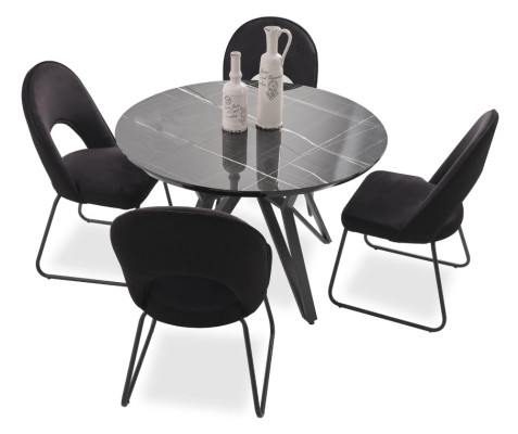 Esszimmer Garnitur Set Esstisch 6x Stühle Komplettes Set Luxus 7tlg