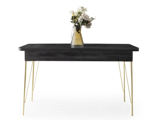 Esstisch Ausziehbar Modern Rechteckig Dunkelgrau Einfarbig Esszimmer