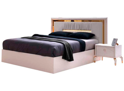 Modern Design Bett Weiß Gold Zweifarbig Modern Design Doppelbett Schlafzimmer