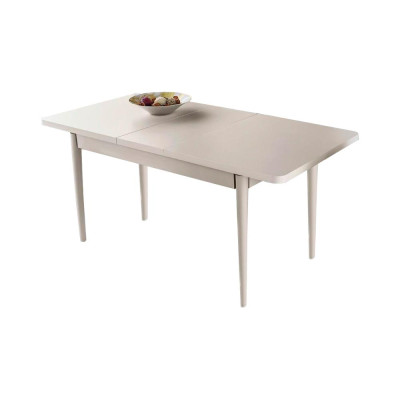 Esstisch Modern Rechteckig Design Weiß Einfarbig Esszimmer Stil ausziehbare