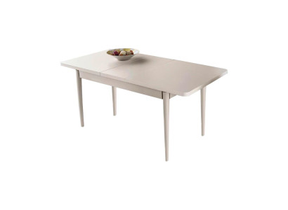 Esstisch Modern Rechteckig Design Weiß Einfarbig Esszimmer Stil ausziehbare