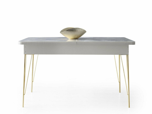 Esstisch Rechteckig Esszimmer Grau Gemustert Einfarbig Modern Design Stil