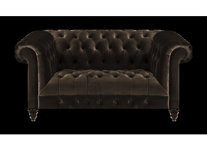 Chesterfield Exklusive Braune Couch Moderner Zweisitzer Polster Möbel