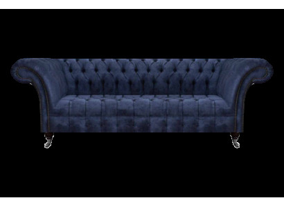 Dunkelblaues Chesterfield Sofa Sitzmöbel Polstercouchen Textil Möbel