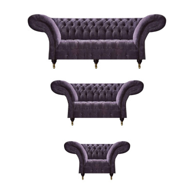 Schicke Lila Chesterfield Sofas Designer Komplette Wohnzimmer Garnitur