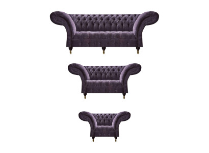 Schicke Lila Chesterfield Sofas Designer Komplette Wohnzimmer Garnitur