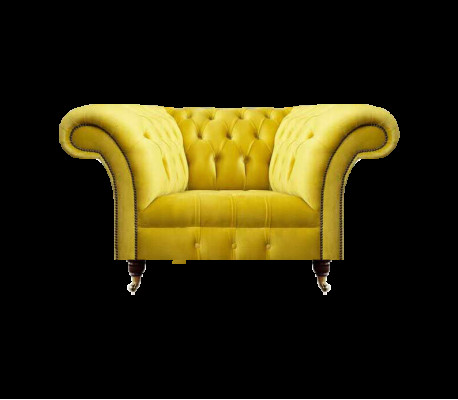 Luxuriöser Chesterfield Textilsessel Wohnzimmer Polster Einsitzer Sessel