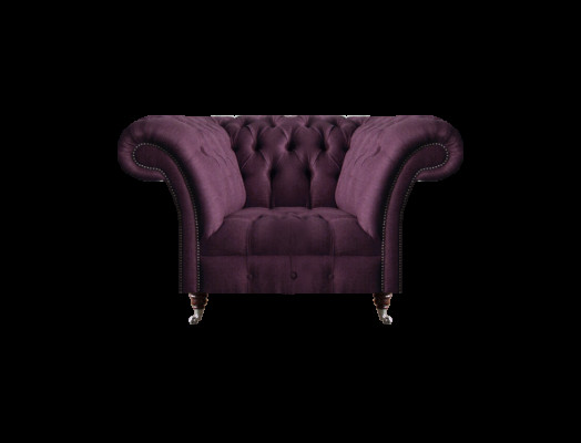 Chesterfield Lila Sessel Wohnzimmer Einsitzer Designer Edler Lehnsessel