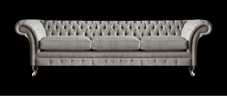 Chesterfield Grauer Dreisitzer Wohnzimmer Polstersofas Designer Couchen