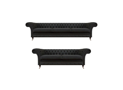Schicke Chesterfield Couchgarnitur Moderner 3-Sitzer Polster Zweisitzer